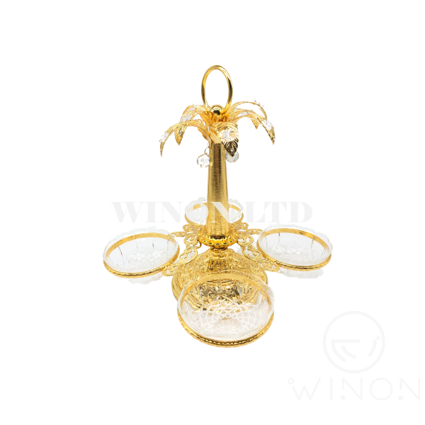 4pcs set rotating bowl with handle