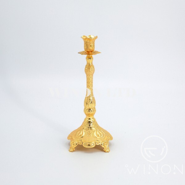 Golden plated mid size candelabrum