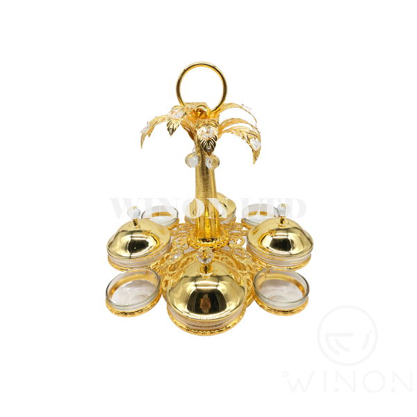 4pcs set rotating bowl with handle and cover