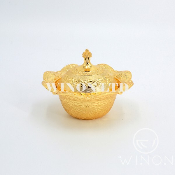 Golden plated small-size round bowl