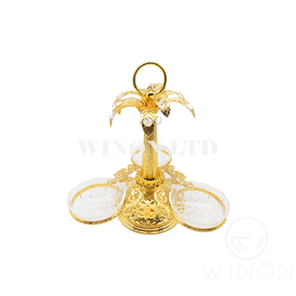3pcs set rotating bowl with handle