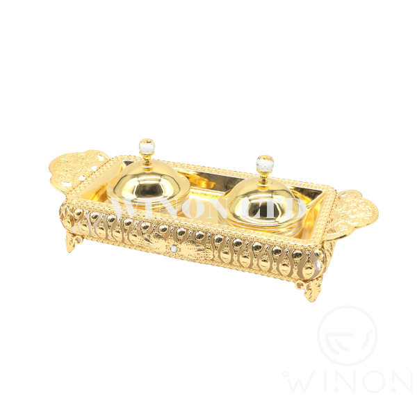 15 inch rectangle tray with 2pcs set date bowl