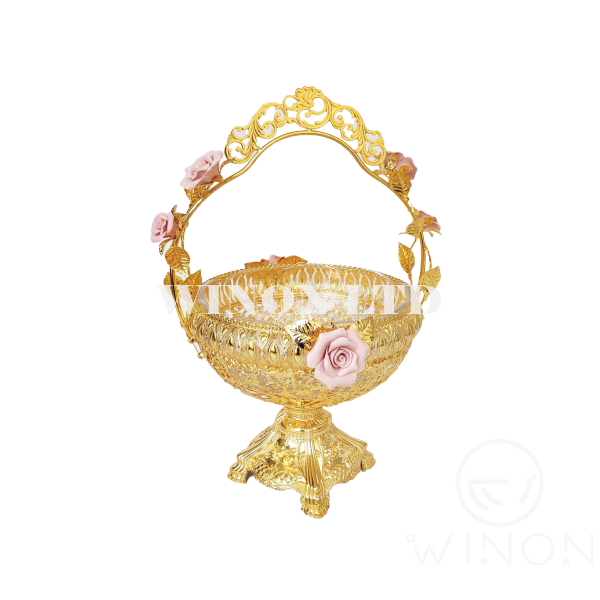 Glass plate with handle and base